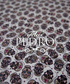 Alternative view of Popelín algodón estampado (patchwork) - Mexican Mini Fondo Celeste